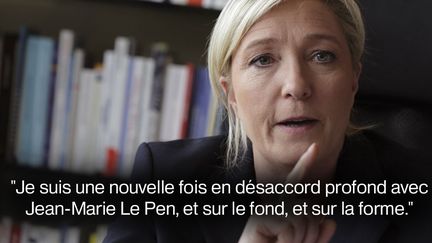 Marine Le Pen &agrave; Europe 1, le 2 avril 2015. ( PHILIPPE WOJAZER / REUTERS)