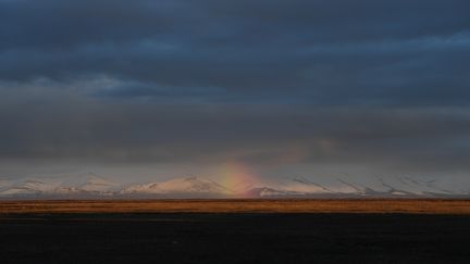 Un paysage du Yukon, au Canada, le 12 avril 2019. (MARK RALSTON / AFP)