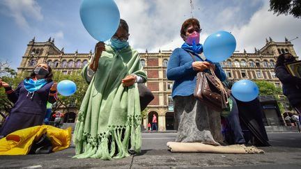 Des opposants à la dépénalisation de l’avortement au Mexique, le 7 septembre 2021. (GUILLERMO DIAZ / MAXPPP)