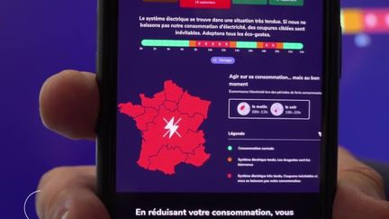 Afin de ne pas avoir de blackout cet hiver, certains Français se sont inscrits à Ecowatt. La plateforme permet de contrôler sa consommation d’électricité.&nbsp; (FRANCE 2)