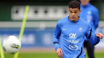 L'attaquant Hatem Ben Arfa s'entra&icirc;ne &agrave; Clairefontaine (Yvelines), le 18 mai 2012. (FRANCK FIFE / AFP)