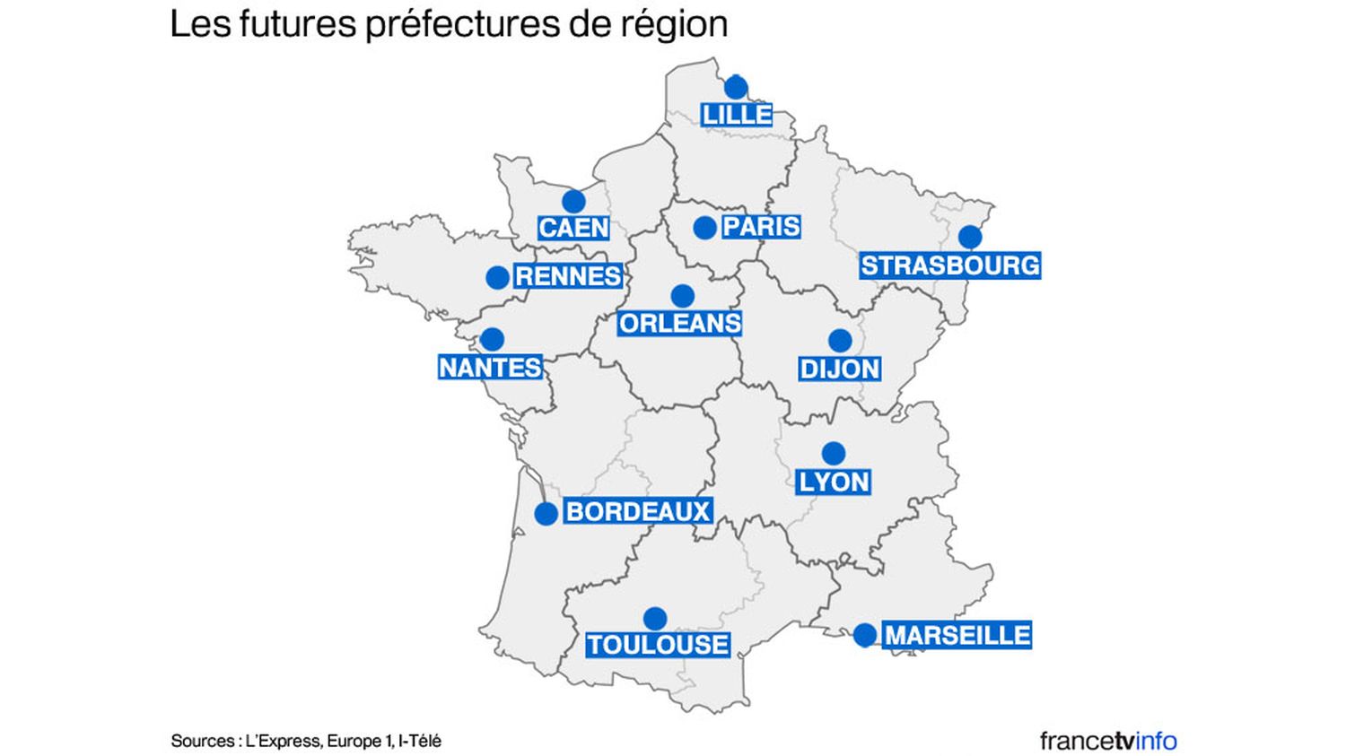 Carte Quelles Seront Les Capitales Des Futures Regions De France