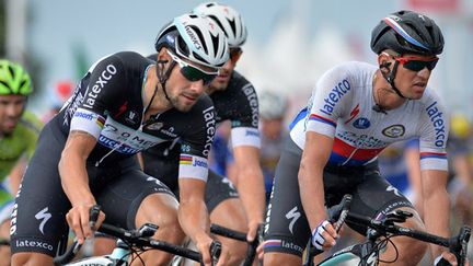 Zdenek Stybar et Tom Boonen (Omega Pharma) (DAVID STOCKMAN / BELGA MAG)