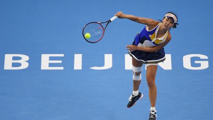 La Chinoise, Peng Shuai, lors du tournoi de&nbsp;Pékin, le 2 octobre 2017. (GREG BAKER / AFP)