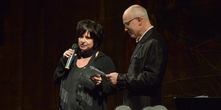 Géraldine Laurent et François Lacharme sur la scène du Théâtre du Châtelet
 (Philippe Marchin / Académie du Jazz)