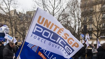 Drapeau Unité SGP-Police (VINCENT ISORE / MAXPPP)