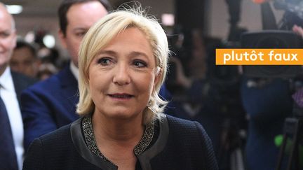 Marine Le Pen, présidente du FN, estime un peu vite que l'accord de libre-échange avec l'Equateur va tuer la banane d'Outre-mer&nbsp; (AFP)