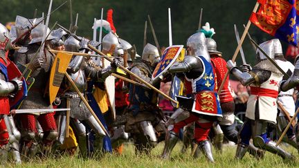 Reconstitution le 25 juillet 2015 de la célèbre bataille d'Azincourt à l'occasion du 600e anniversaire
 (PHOTOPQR/VOIX DU NORD/MAXPPP)