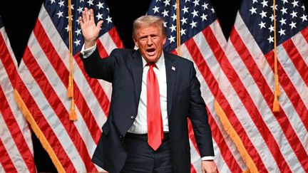 Le candidat républicain à la présidentielle américaine, Donald Trump, le 31 octobre 2024 lors d'un meeting à Glendale, en Arizona. (PATRICK T. FALLON / AFP)