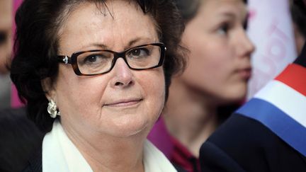 Christine Boutin lors d'une manifestation contre le mariage pour tous, &agrave; Rennes, le 5 mai 2013. (JEAN-SEBASTIEN EVRARD / AFP)