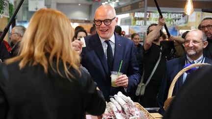 L'ancien Premier ministre Édouard Philippe arpente les allées du Salon de l'agriculture, le 29 février 2024. (THOMAS SAMSON / AFP)