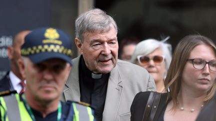 Le cardinal George Pell à Melbourne, le 26 février 2019.&nbsp; (CON CHRONIS / AFP)