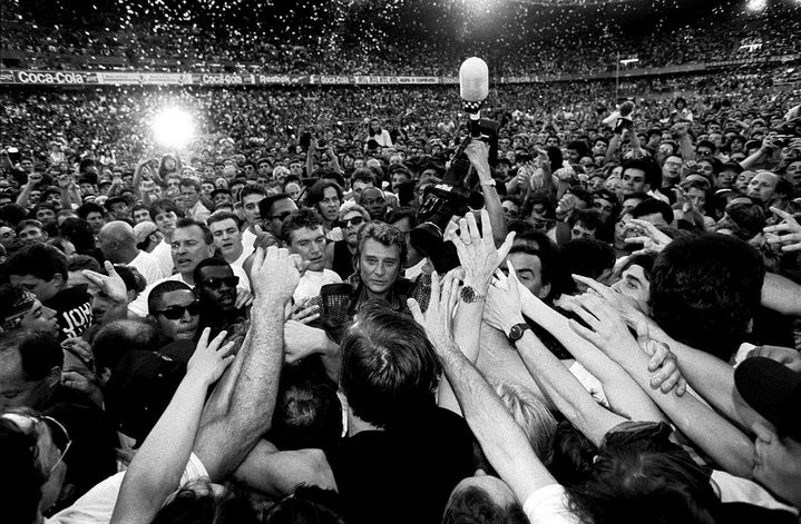 Concert de Johnny Hallyday au Parc des Princes, Paris le 18/06/1993
 (PHOTOPQR/LE PARISIEN)