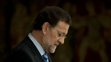 Le Premier ministre Mariano Rajoy lors de la conf&eacute;rence de presse, le 10 juin 2012. (DANI POZO / AFP)