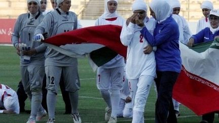 L'équipe nationale iranienne de football féminin a été disqualifiée des sélections des JO de Londres. (MEHDI TOUTUNCHI / MEHR NEWS / AFP)