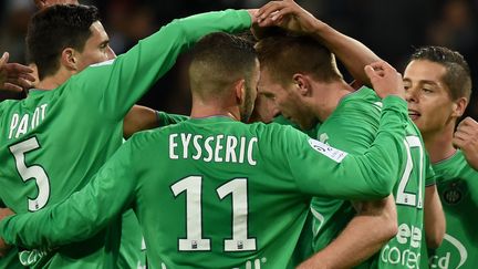 Les Verts espèrent pouvoir manifester une nouvelel fois leur joie samedi après le match contre Lille (PHILIPPE DESMAZES / AFP)