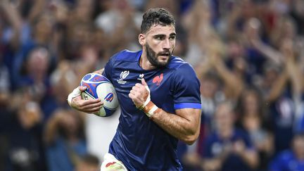 Charles Ollivon lors du match de la Coupe du monde de rugby face à la Namibie, le 25 septembre 2023. (VICTOR JOLY / AFP)