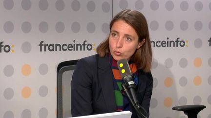 Sophie Binet, secrétaire générale de la CGT, lundi 23 septembre 2024 sur franceinfo. (FRANCEINFO / RADIO FRANCE)