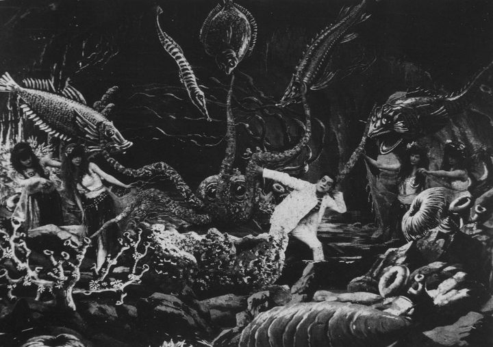 Image tirée du film "Vingt Mille Lieues sous les mers" (1907) de Georges Méliès. (ARCHIVES DU 7EME ART / AFP)