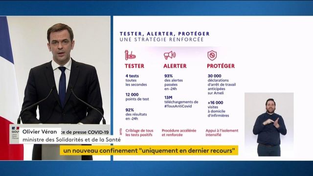 Olivier Véran annonce des campagnes de tests dans les établissements scolaires et les universités