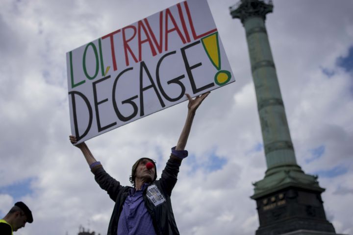 Un manifestant contre la loi Travail à Paris, le 5 juillet 2016. (CITIZENSIDE/MARIA CONTRERAS COLL)