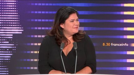 Raquel Garrido, ex-députée insoumise, co-fondatrice de l'Après, était l'invitée du "8h30 franceinfo", samedi 5 octobre 2024. (RADIO FRANCE / FRANCEINFO)