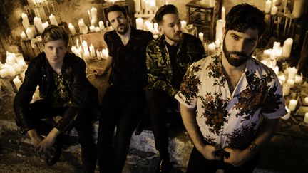 Le groupe Foals, avec le leader Yannis Philippakis à droite au premier plan. (ALEX KNOWLES)