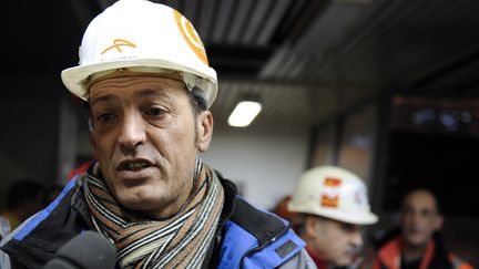 Edouard Martin, leader de la CFDT du site ArcelorMittal de Florange (Moselle), le 9 janvier 2013. (JEAN-CHRISTOPHE VERHAEGEN / AFP)