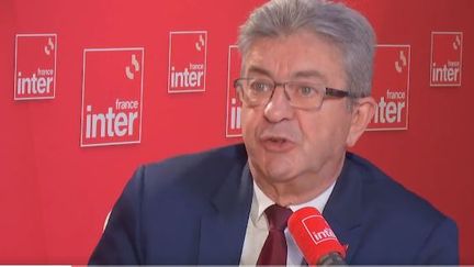 Jean-Luc Mélenchon, chef de file de La France insoumise, le 28 septembre 2023 sur France Inter. (FRANCE INTER / RADIO FRANCE)