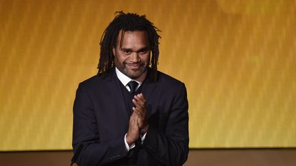 L'ancien footballeur Christian Karembeu lors de la présentation du prix Puskas de la FIFA, le 12 janvier 2015 à Zurich (Suisse). (OLIVIER MORIN / AFP)