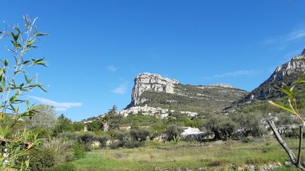 Le paysage des Alpes-Maritimes autour de la commune de Saint-Jeannet. Mai 2023 (SOLENNE LE HEN / FRANCEINFO / RADIO FRANCE)