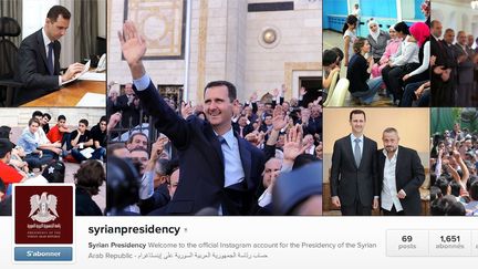 Le compte Instagram de la pr&eacute;sidence syrienne, cr&eacute;&eacute; le 24 juillet, met en sc&egrave;ne Bachar Al-Assad et son &eacute;pouse.&nbsp; (INSTAGRAM / FRANCETV INFO)