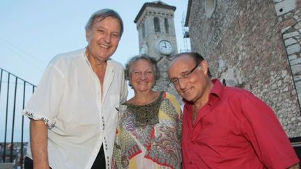 Marthe Villalonga, Daniel Mesguich et Philippe Bender  pour un hommage commun à Cmaus aux Nuits Muicales du Suquet
 (PHOTOPQR/NICE MATIN)