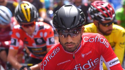 Nacer Bouhanni a été violemment pris à partie par Jacopo Guarnier sur la télévision italienne (DE WAELE TIM / TDWSPORT SARL)