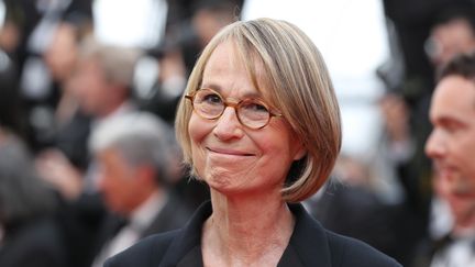 La ministre de la Culture, Françoise Nyssen, au Festival de Cannes (Alpes-Maritimes), le 8 mai 2018. (VALERY HACHE / AFP)