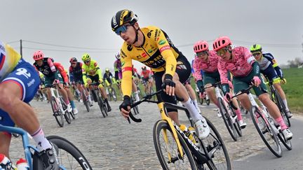 Christophe Laporte de la Jumbo-Visma lors de Gand-Wevelgem, le 27 mars 2022. (DIRK WAEM / BELGA)