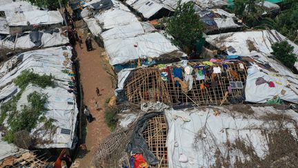 Un camp de réfugiés rohingyas à Teknaf, au Bangladesh, le 15 mai 2023. (ZAKIR HOSSAIN CHOWDHURY / ANADOLU AGENCY)