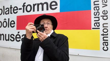 René Burri découvre le site qui doit accueillir le pôle muséal qui abritera sa fondation (mars 2013)
 (photo Agence ARC)