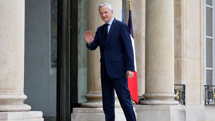 Le ministre de l'Economie, Bruno Le Maire, à l'Elysée, le 11 mai 2023. (LUDOVIC MARIN / AFP)