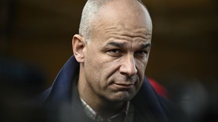 Le président de la FNSEA, Arnaud Rousseau, le 28 janvier 2024 à Beauvais (Oise). (JULIEN DE ROSA / AFP)