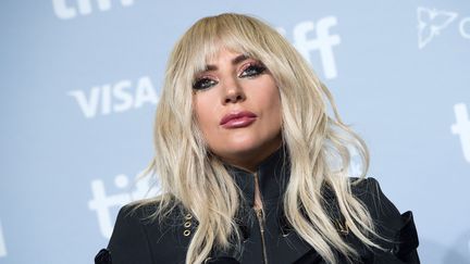 La chanteuse américaine Lady Gaga lors d'une conférence de presse à Toronto (Canada), le 8 septembre 2017. (VALERIE MACON / AFP)