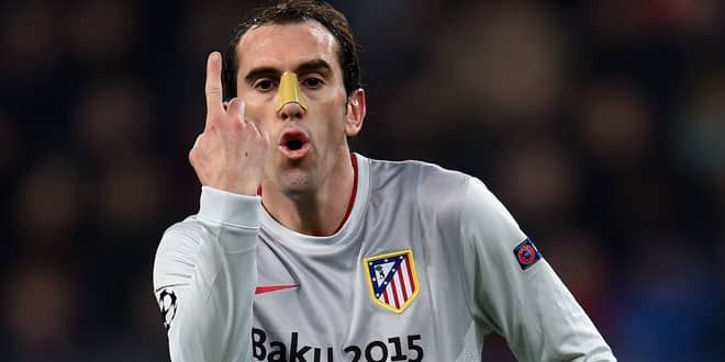 Le défenseur de l'Atletico Madrid, Diego Godin