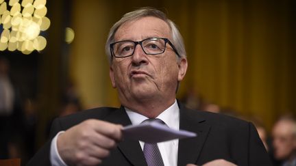 Le pr&eacute;sident luxembourgeois de la Commission europ&eacute;enne, Jean-Claude Juncker,&nbsp;le 10 d&eacute;cembre 2014 &agrave; Luxembourg. (JOHN THYS / AFP)