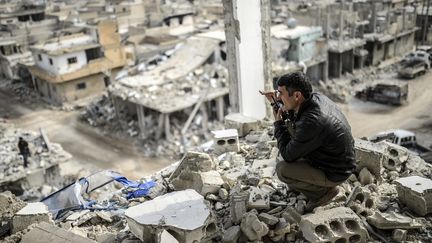 A Kobani, le 26 janvier 2015. (BULENT KILIC / AFP)