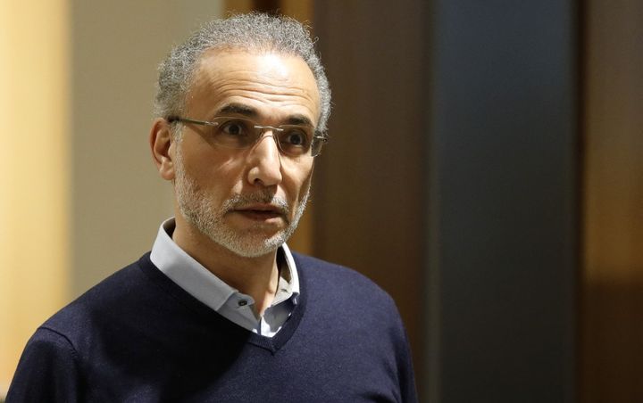 Tariq Ramadan, au palais de justice de Paris, le 13 février 2020. (THOMAS SAMSON / AFP)