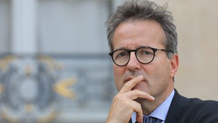 Martin Hirsch, le directeur général de l'AP-HP, annonce le 17 juin 2022, qu'il démissionne après neuf années de service à la tête de l'hôpital public. (LUDOVIC MARIN / AFP)