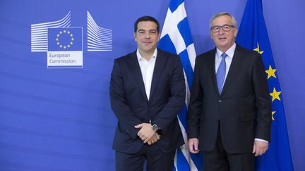 &nbsp; (Alexis Tsipras, le Premier ministre grec, et Jean-Claude Junker, le président de la Commission européenne, le 22 juin 2015 © Maxppp)