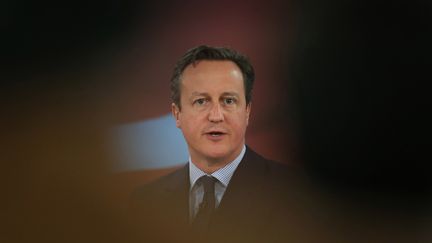 David Cameron, &agrave; Glasgow, au Royaume-Uni, le 16 avril 2015. (PETER MACDIARMID / AFP)