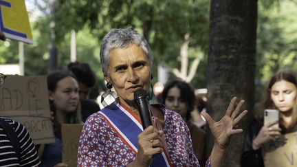 The elected environmentalist for the Ile-de-France region, Annie Lahmer, is part of the collective of "Unitary Greens".  Illustrative photo.  (CLAIRE SERIE / HANS LUCAS /VIA AFP)