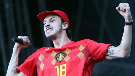 Roméo Elvis, champion du featuring et du pogo en 2018.
 (Séverine Courbe / La Voix du Nord / MaxPPP)